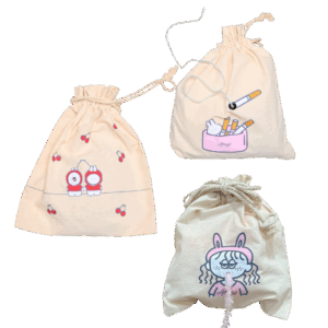 オリジナル毛糸巾着